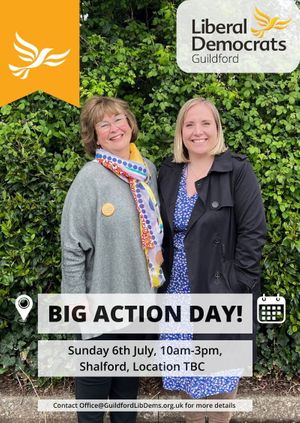 Guildford Lib Dem Big Action Day - Shalford