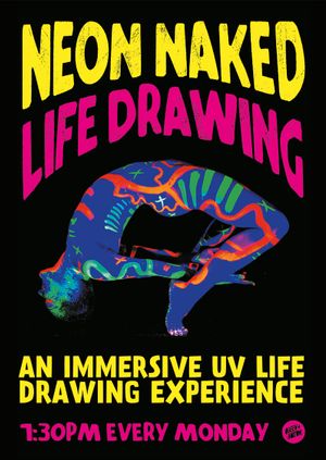 Neon Naked Life Drawing 