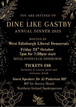 West Edinburgh Lib Dems Annual Dinner