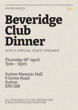 The Beveridge Club Dinner