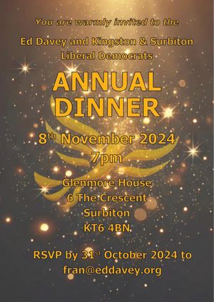 Ed Davey's Annual Dinner