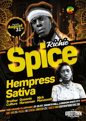 Richie Spice, Hempress Sativa Live 