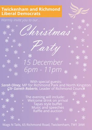 Twickenham and Richmond Liberal Democrats Christmas Party