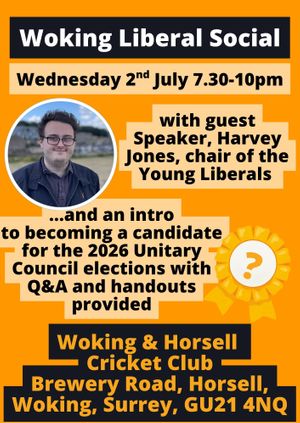 Liberal Social at the Woking and Horsell Cricket Club