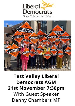 Test Valley Lib Dems AGM with guest speaker Danny Chambers MP