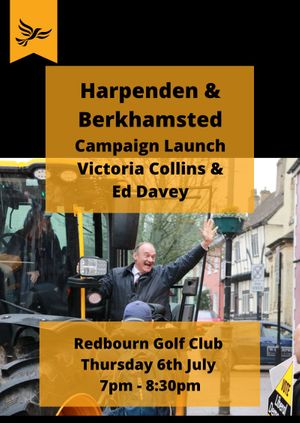 Harpenden & Berkhamsted Campaign Launch with Ed Davey & Victoria Collins