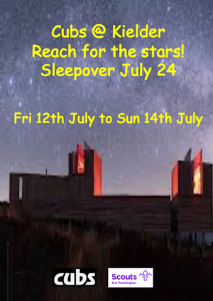 Cubs: Reach for the stars! Sleepover - July 24