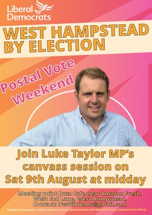 West Hampstead By Election with Luke Taylor MP