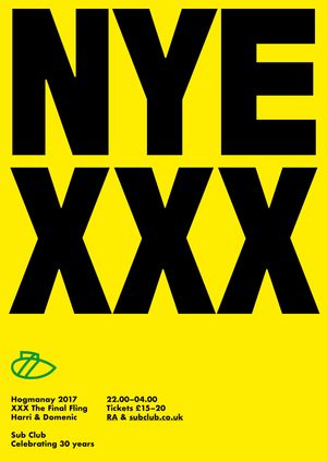 Sub Club XXX NYE・Harri & Domenic