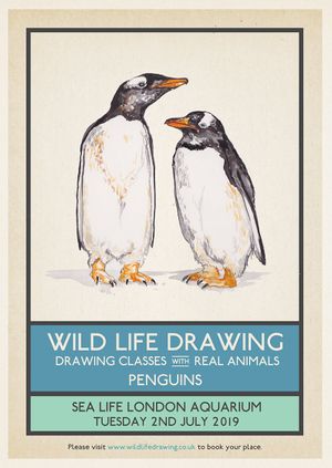 Wild Life Drawing: Penguins