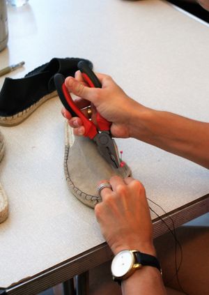 Shoe making workshop on the rooftop