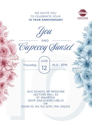 Cupecoy Sunset - 10 Year Anniversary