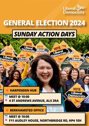GE24 Postal Vote Action Weekend #1 - Sunday 16th June