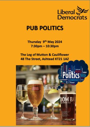 Pub Politics - Ashtead (Leg of Mutton & Cauliflower)