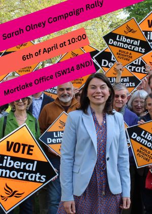 Sarah Olney Rally and Canvassing