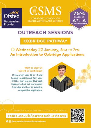 Outreach Sessions - An Introduction to Oxbridge Applications
