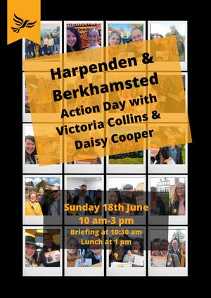 Harpenden & Berkhamsted Action Day with Victoria Collins & Daisy Cooper