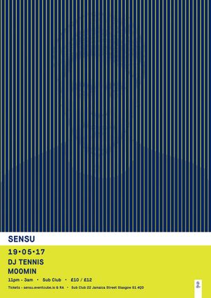 Sensu presents DJ Tennis // Moomin // Friday 19th May
