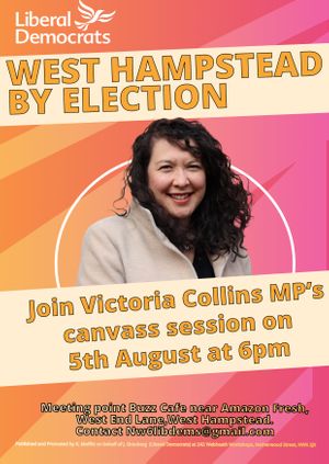 West Hampstead By Election with Victoria Collins MP