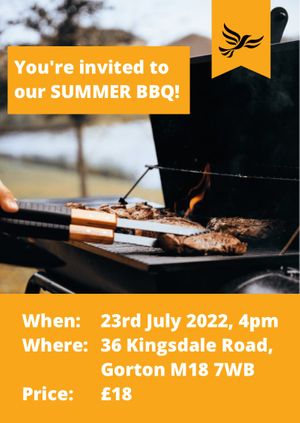Summer BBQ for Ancoats & Beswick
