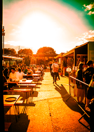 DJs in The Yard at Costa Del Tottenham