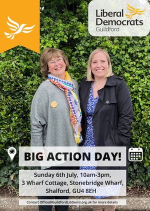 Guildford Lib Dem Big Action Day - Shalford