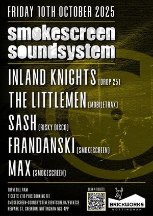 Smokescreen @Brickworks Oct 10th