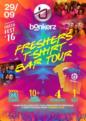 Bonkerz Freshers Bar Tour