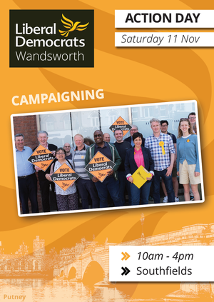 Leaflet handout in Southfields