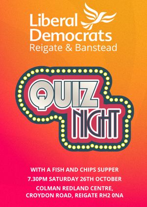 Reigate & Banstead, Lib Dems Annual Quiz Night