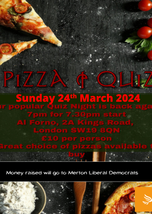 Wimbledon and Merton's Pizza & Quiz March 2024