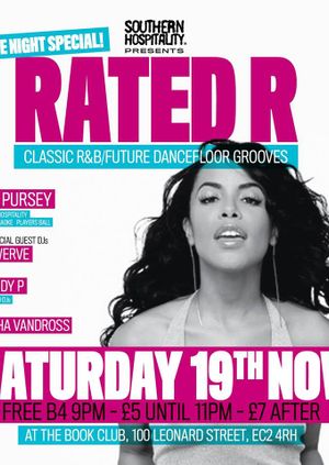 Rated R w/ Rob Pursey, DJ Swerve, Aletha Vandross + Guests