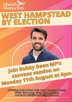 West Hampstead By Election with Bobby Dean MP