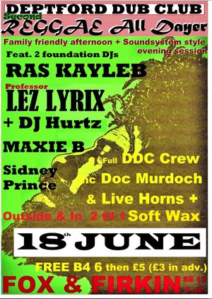 Deptford Dub Club: Mini-Festival #2