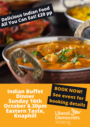 Indian Buffet with Woking Lib Dems