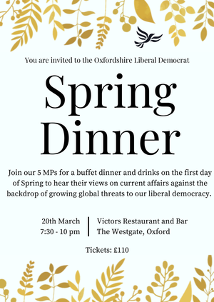 Oxfordshire Liberal Democrat Spring Dinner