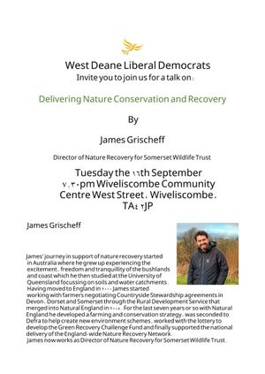 Nature conservation and recovery - conversation with James Grischeff
