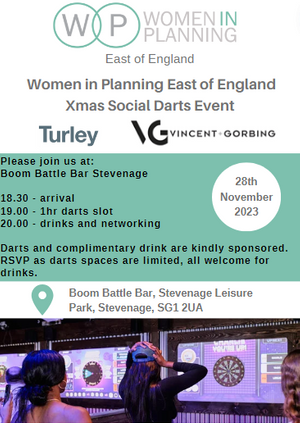 Women in Planning East of England Darts Social