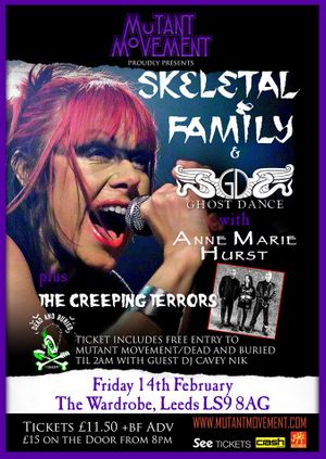 Skeletal Family/Ghost Dance with Anne Marie Hurst + The Creeping Terrors