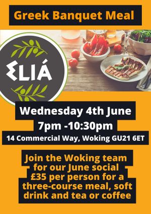 Eliá Greek Woking Lib Dem Social - Liberal Democrats - Tickets