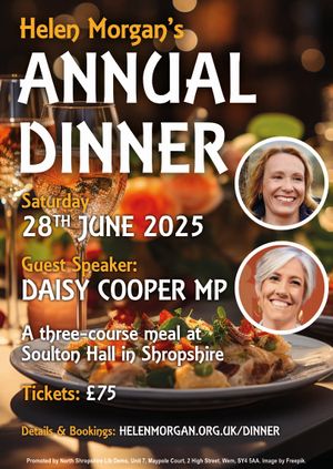 Helen Morgan's Annual Dinner 2025