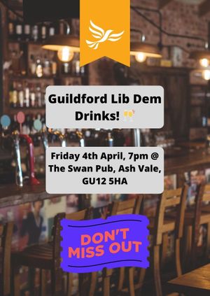 Liberal Drinks with the Guildford Lib Dems (Ash)