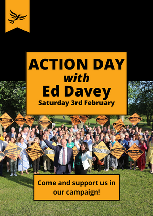 Action Day with Ed Davey - followed by drinks