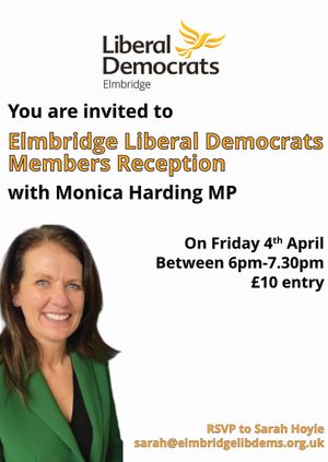 Members only reception with Monica Harding MP