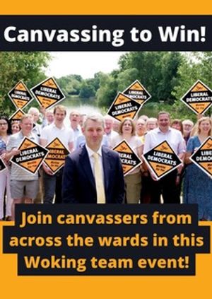 Campaign photo and canvassing in Horsell