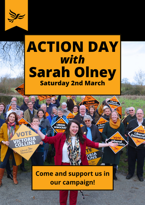 Action Day with Sarah Olney MP - Saturday 2nd March