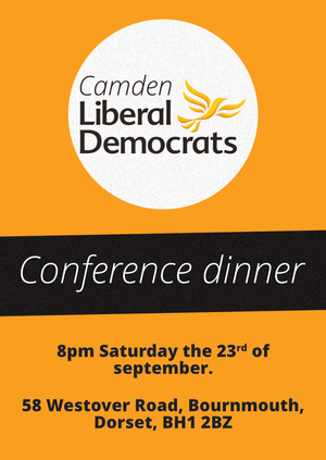 Camden Lib Dems conference dinner