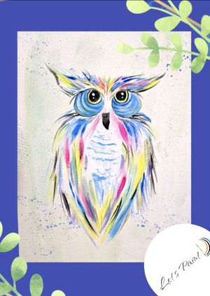 STROUD- Let's Paint N' Sip Rainbow Owl