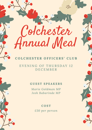 Colchester Annual Dinner with MPs Marie Goldman and Josh Babarinde